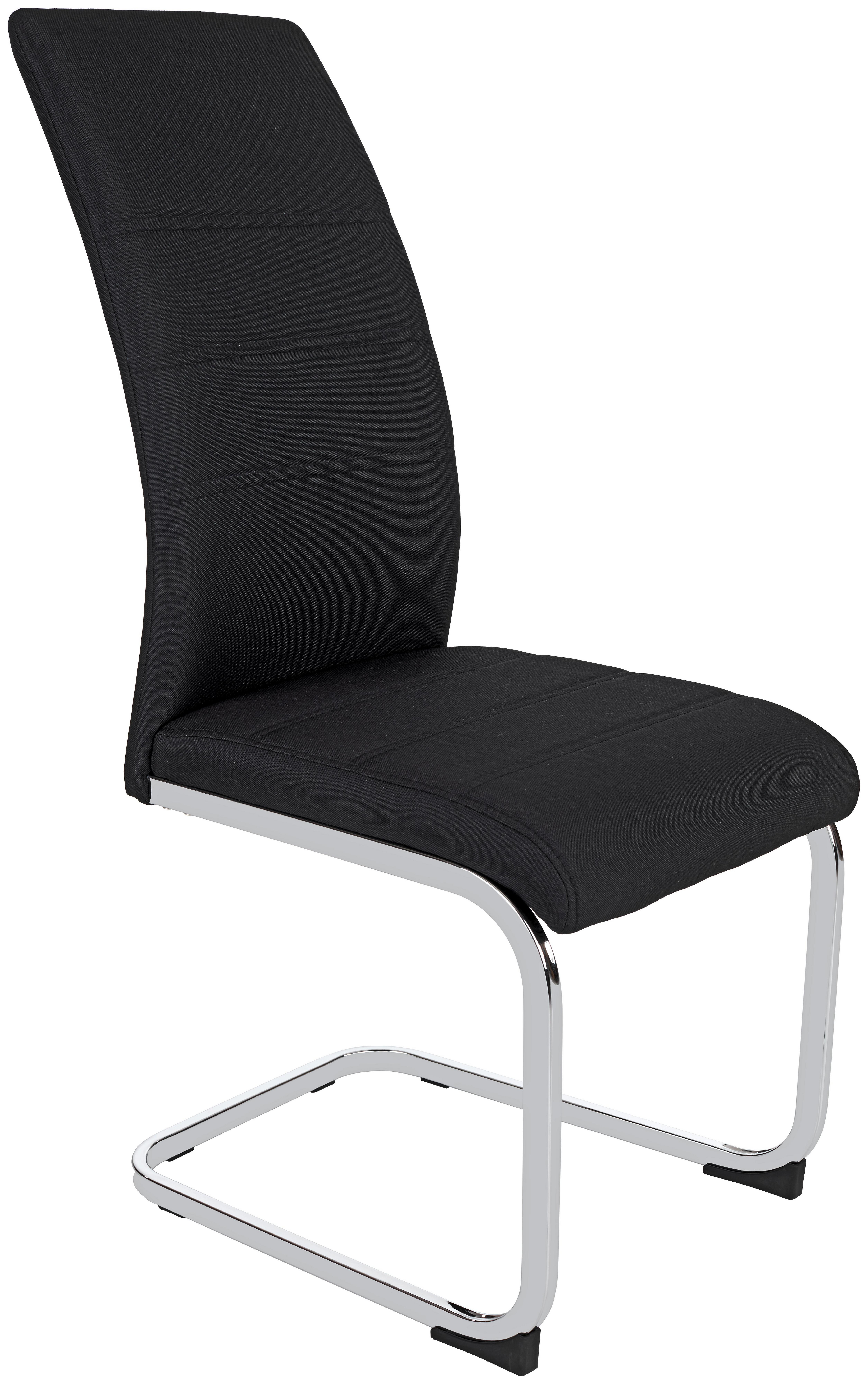 Schwingstuhl Donna - Chromfarben/Schwarz, KONVENTIONELL, Textil/Metall (42/99/56cm)