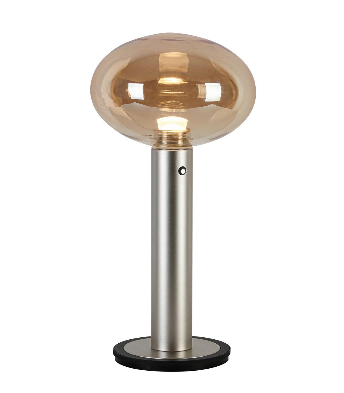 STOLNÍ LAMPA SIOP - jantarové barvy/černá, Moderní, kov/plast (20/38,5cm)