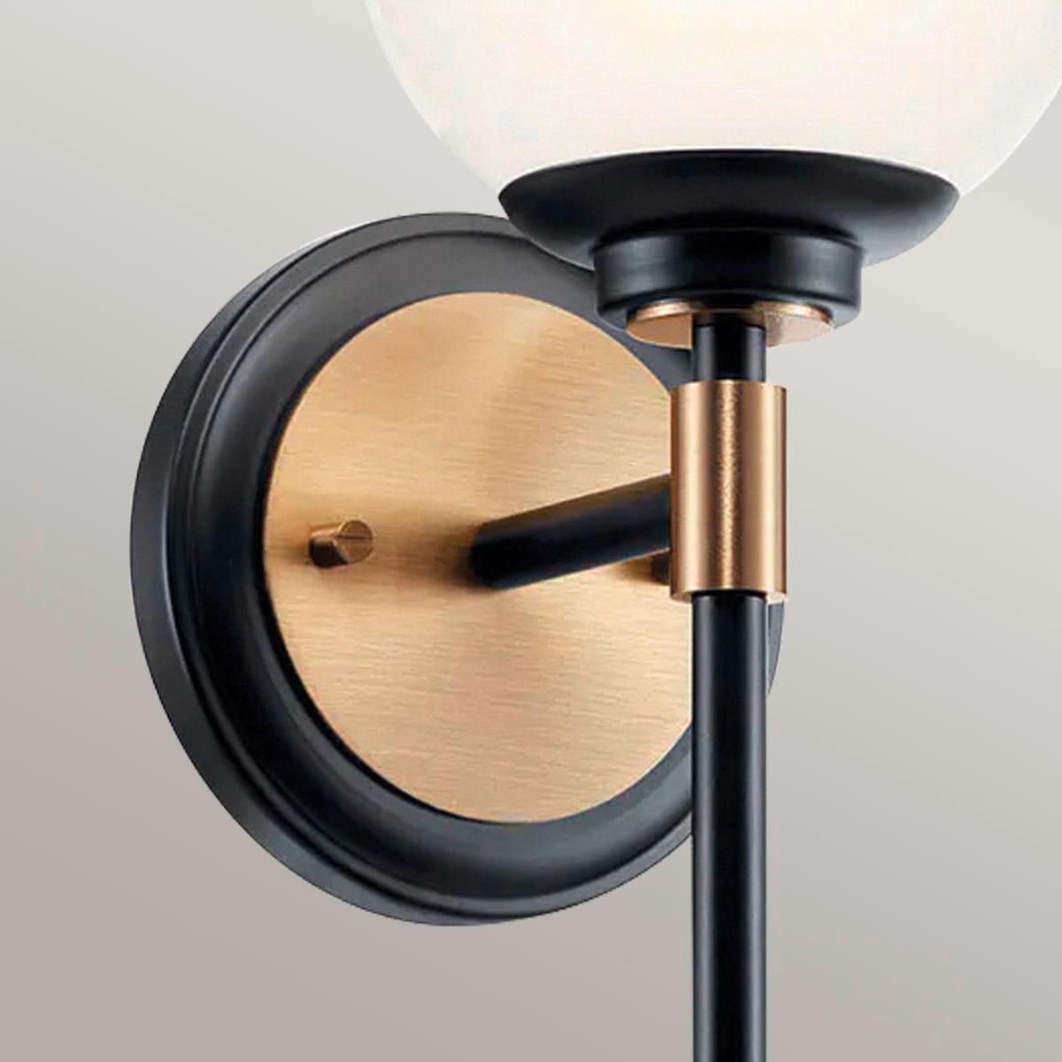 Fürdőszobai Falilámpa Kl-Benno1-Bk-Cpz - Pezsgő, Konventionell, üveg/fém (34.8/12.8/16.6cm) - Elstead Lighting