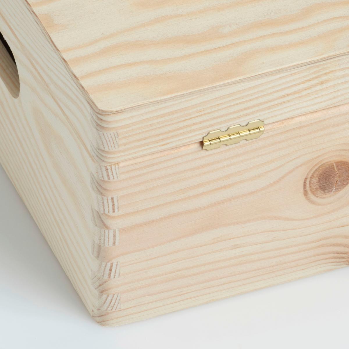 Aufbewahrungsbox Naturfarben, Holz - Naturfarben, Basics, Holz (40/30/14cm) - Zeller Present