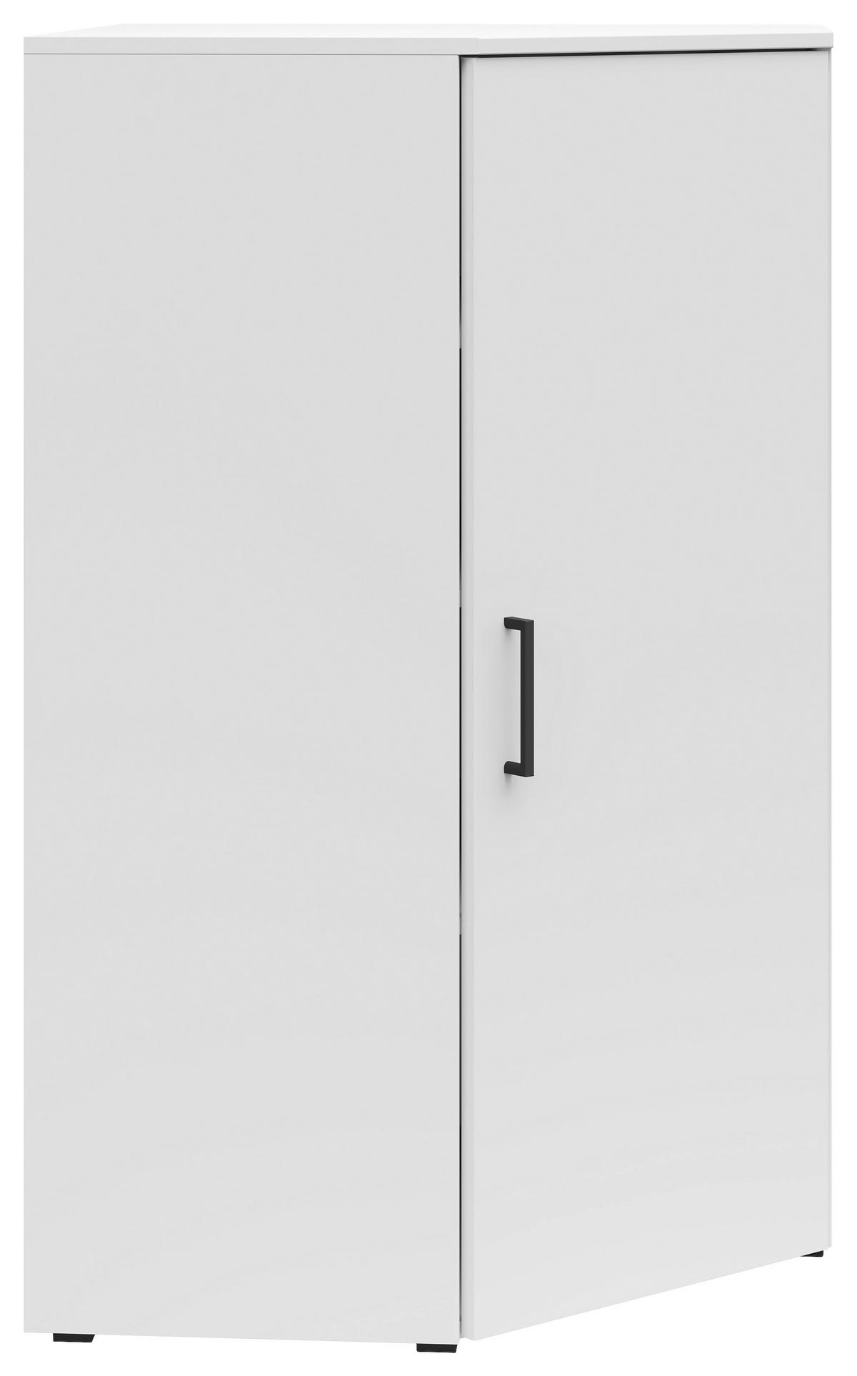 Rohová komoda MULTISTAURAUM - čierna/biela, Modern, kompozitné drevo/plast (101/115/79cm)