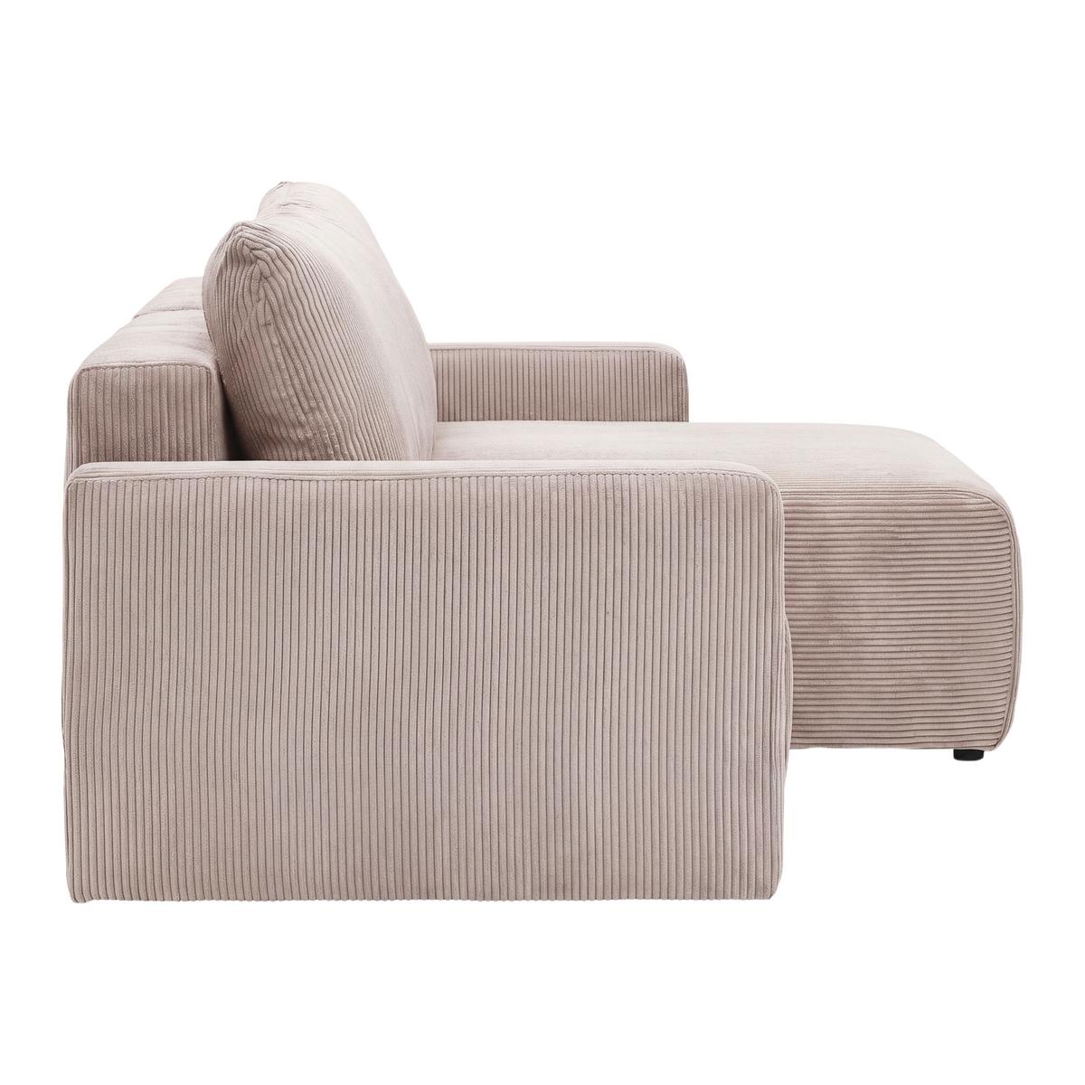 Rohová sedačka DAVE, obojstranná, ružový menčester - ružová, Modern, textil (227/146cm) - Based