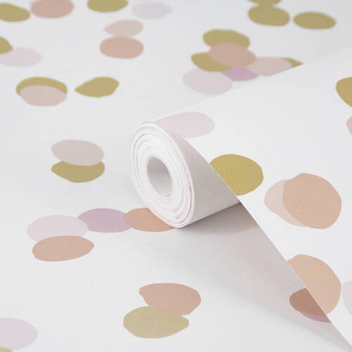 Fototapete 107346 - Pink/Goldfarben, Basics, Papier/Kunststoff (300/280cm)