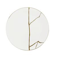 MĚLKÝ TALÍŘ ONIX - bílá/barvy zlata, Moderní, keramika (27cm) - Mömax