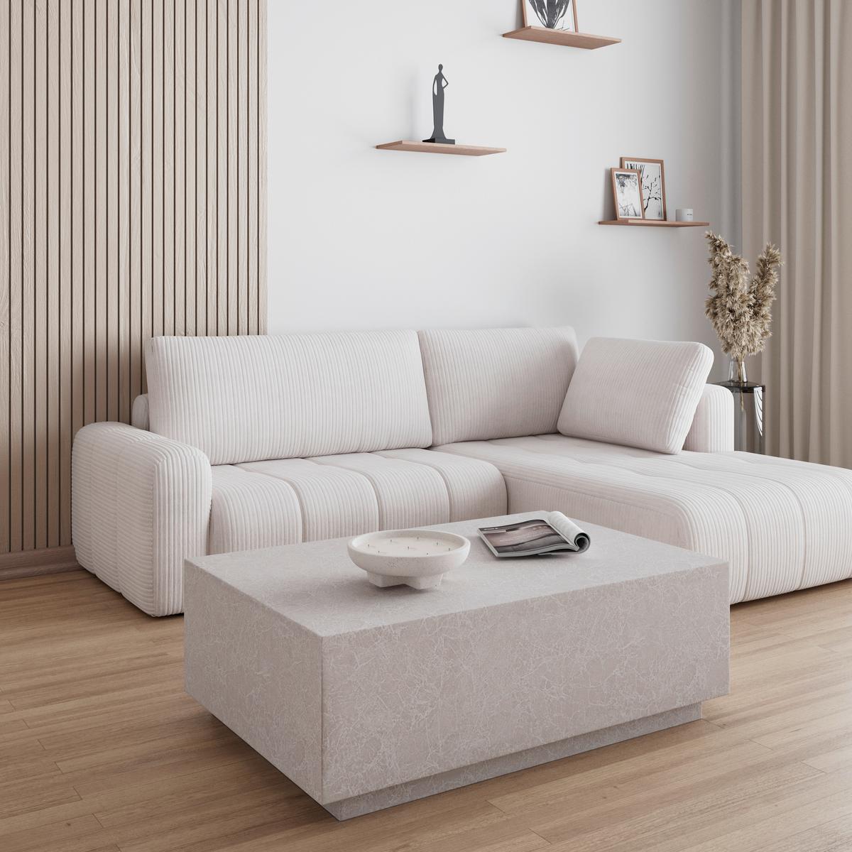 KONFERENČNÍ STOLEK MARCEL - béžová, Moderní, kompozitní dřevo (120/35/80cm) - Bessagi Home