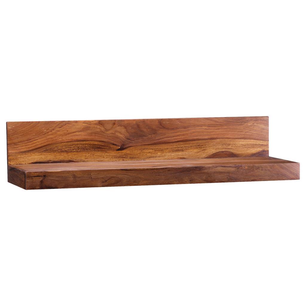 Wandregal Massiv Mumbai B: 160 Cm Sheeshamfarben