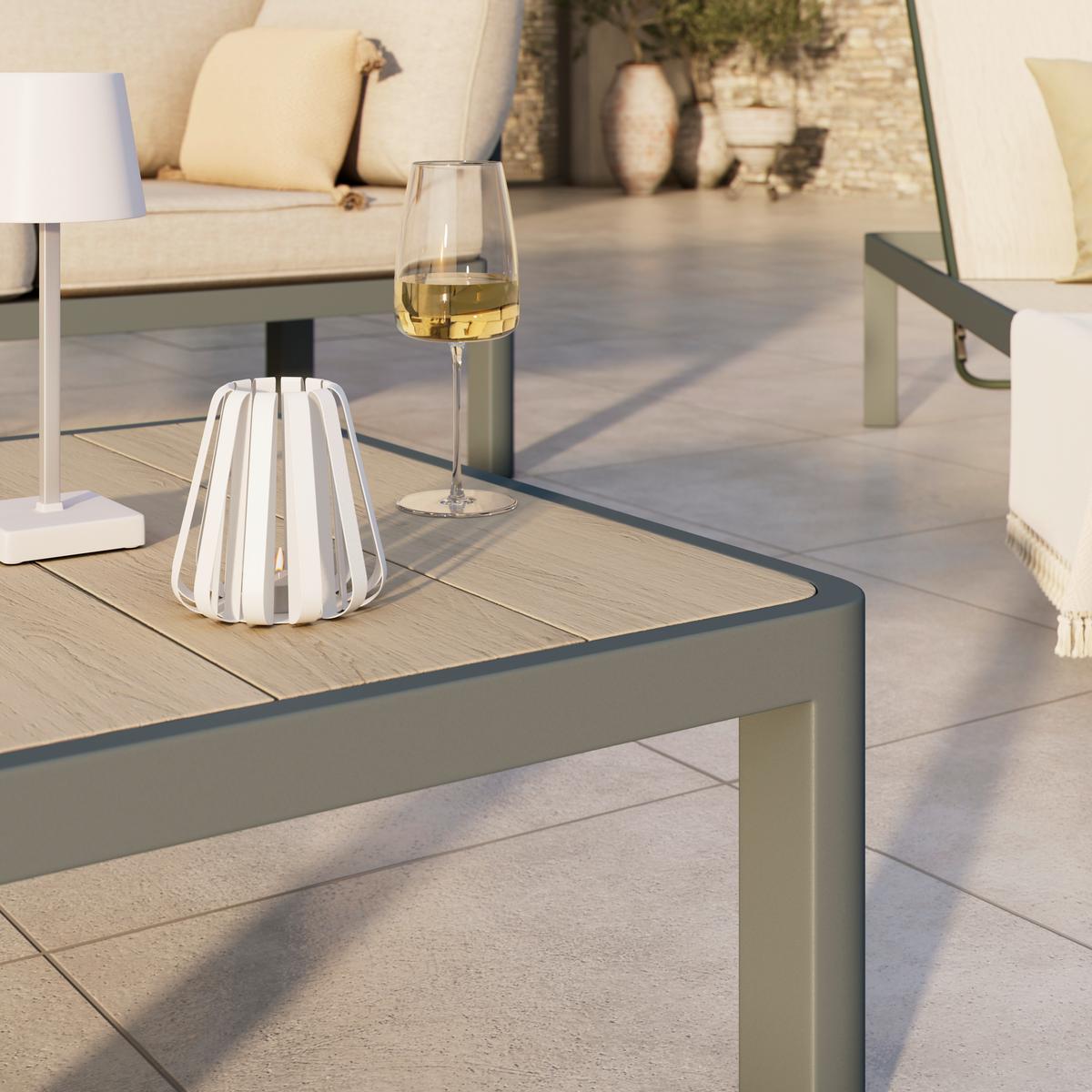 TERASOVÁ SEDACÍ SOUPRAVA NEW YORK - šedá/zelená, Moderní, kov/textil (300/70/222cm) - Mömax