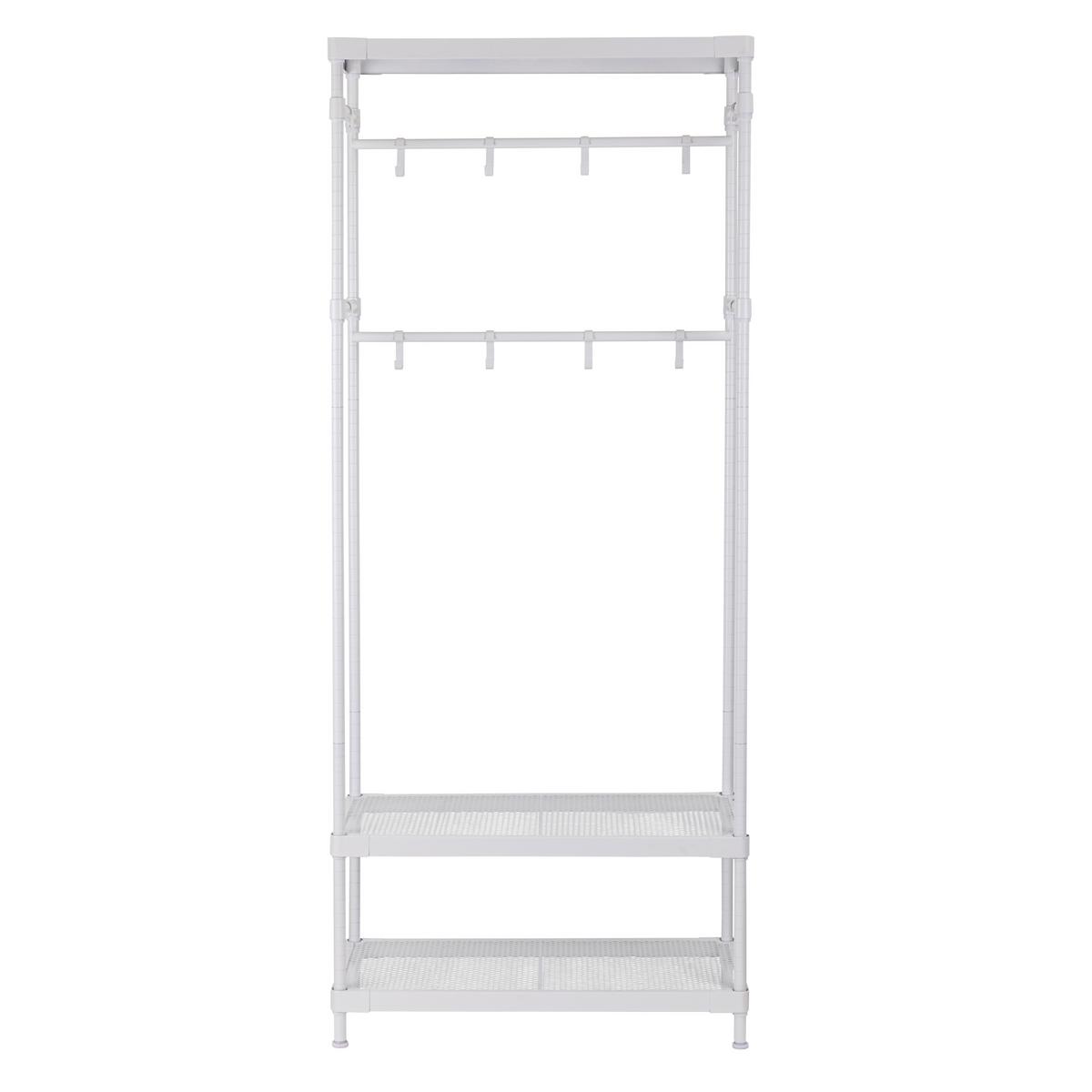 GARDEROBENSTÄNDER Weiß B: 75cm - Weiß, Design, Metall (75/180/32cm) - MID.YOU
