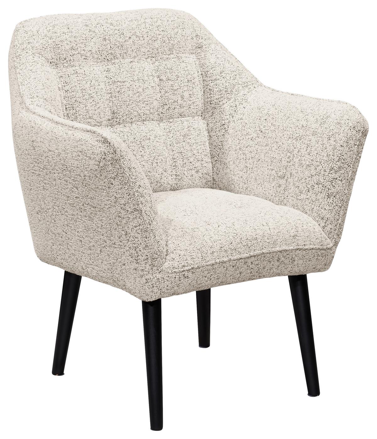 Sessel Lynn Beige B: 84 Cm - Beige/Schwarz, KONVENTIONELL, Textil (84/87/70cm) - MID.YOU