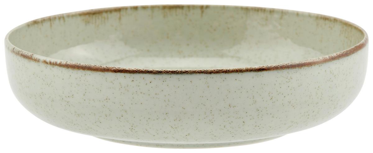 Suppenteller Porzellan Grün Sonora DxH: ca. 20x4,7 cm - Grün, MODERN, Keramik (20/4,7cm) - James Wood