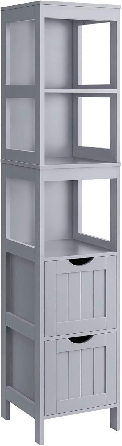 Midischrank Bathroom Cabinet - Grau, MODERN, Holzwerkstoff (30/141,5/30cm) - MID.YOU