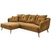 Ecksofa Baggio Gelb S: 162/277 cm - Gelb/Buchefarben, MODERN, Holz/Textil (162/277cm) - Livetastic