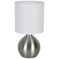 STOLNÁ LAMPA IRTI - biela/niklová, Konventionell, kov/textil (15/28,5cm) - Mömax
