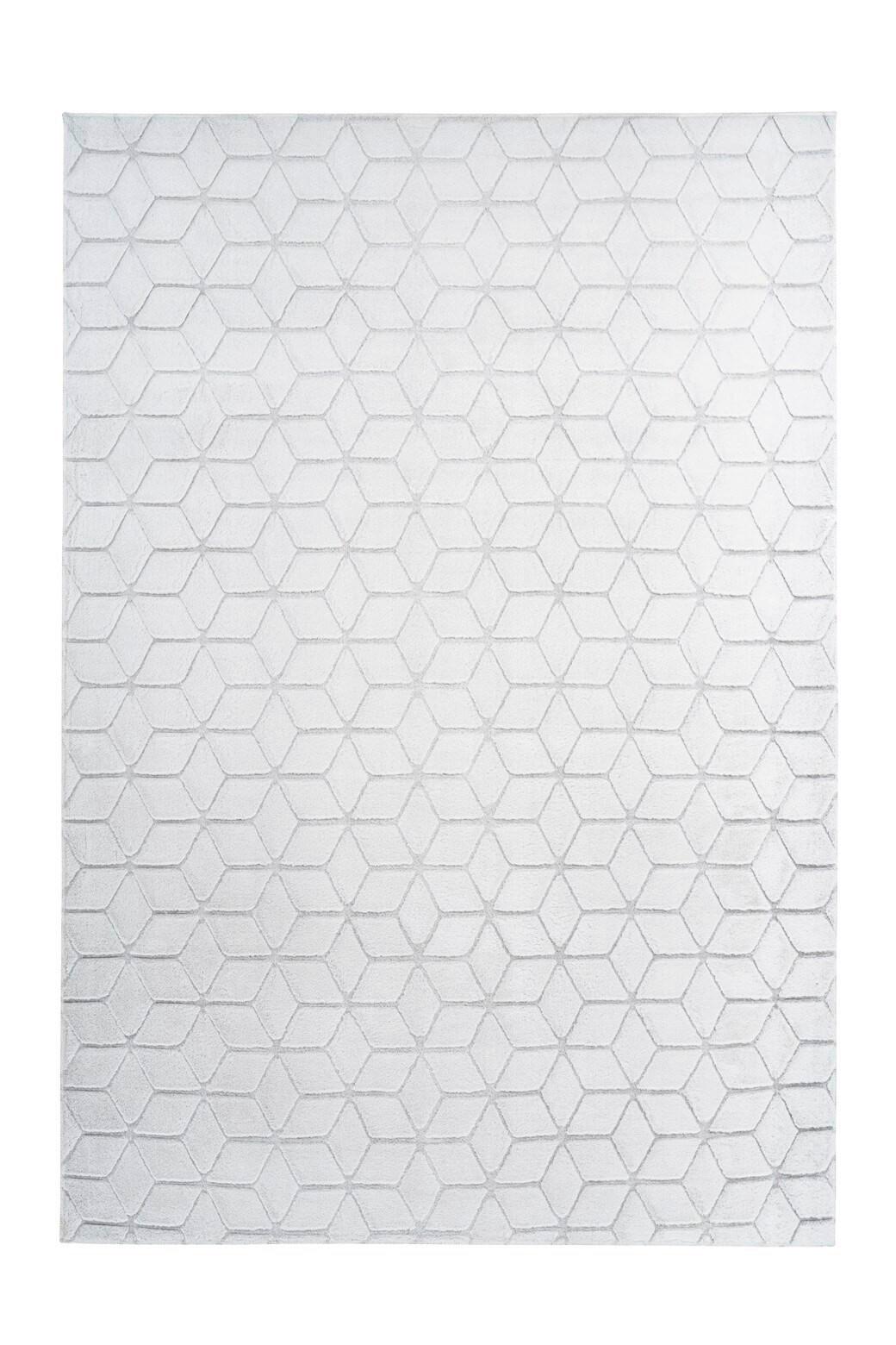 Teppich Grau, Weiß Vivica 125, BxL: 160x230 cm - Weiß/Grau, KONVENTIONELL, Textil (160/230cm) - Kayoom