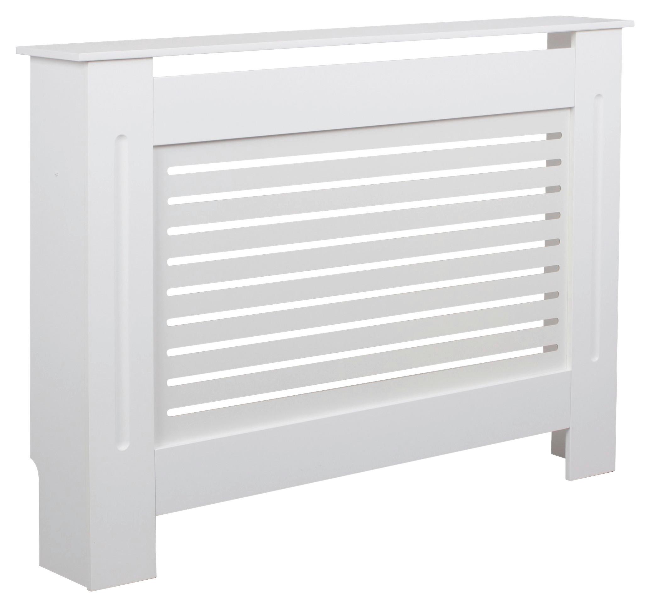 Dekorační kryt na radiátor WOHNLING - bílá, Moderní, kompozitní dřevo (112/82/19cm) - MID.YOU