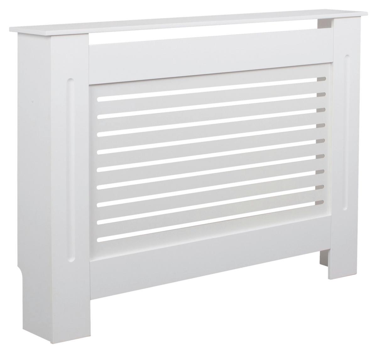 Dekorační kryt na radiátor WOHNLING - bílá, Moderní, kompozitní dřevo (112/82/19cm) - MID.YOU