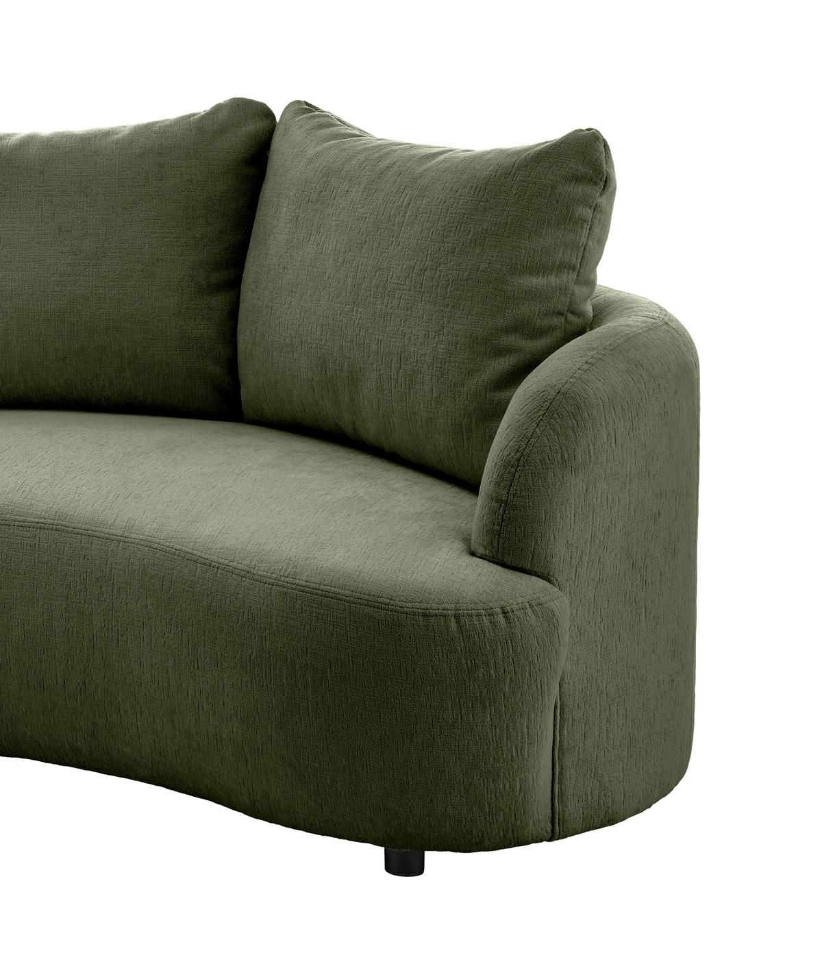 Ecksofa Doppo, Grün S: 250x139 cm - Schwarz/Grün, MODERN, Textil (250/139cm) - Livetastic