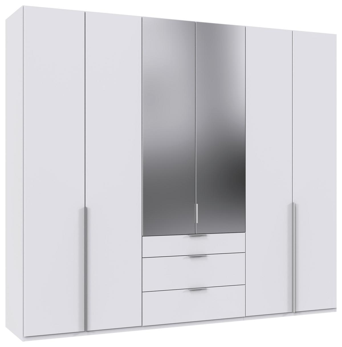 Drehtürenschrank New York Weiß B: 270 cm - Weiß, MODERN, Holzwerkstoff (270/236/58cm) - MID.YOU