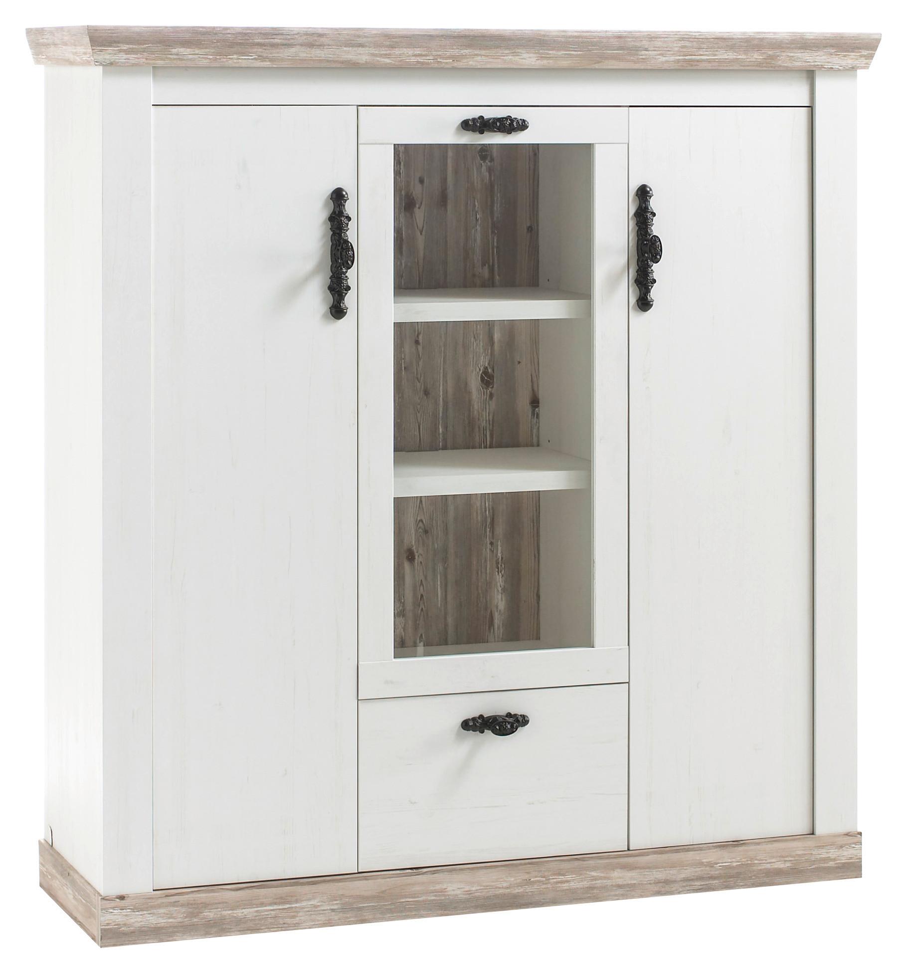 Highboard Florenz Hellbraun/Pinienfarben B:140cm - Hellbraun/Pinienfarben, Design, Holzwerkstoff (140/146/44cm) - MID.YOU