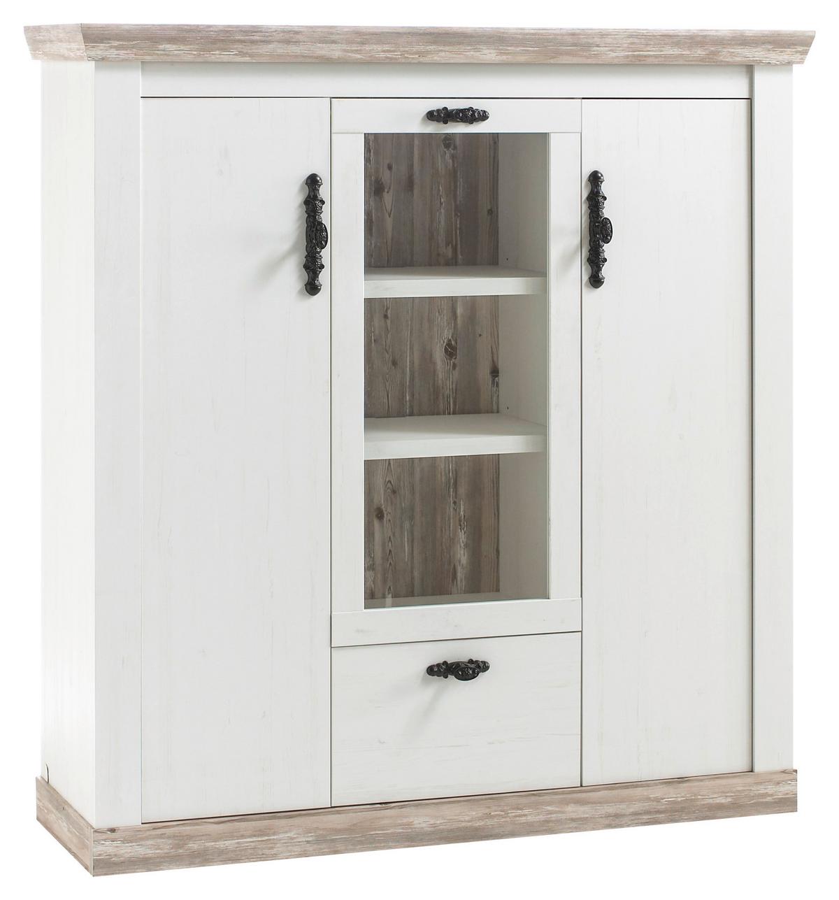 Highboard Florenz Hellbraun/Pinienfarben B:140cm - Hellbraun/Pinienfarben, Design, Holzwerkstoff (140/146/44cm) - MID.YOU