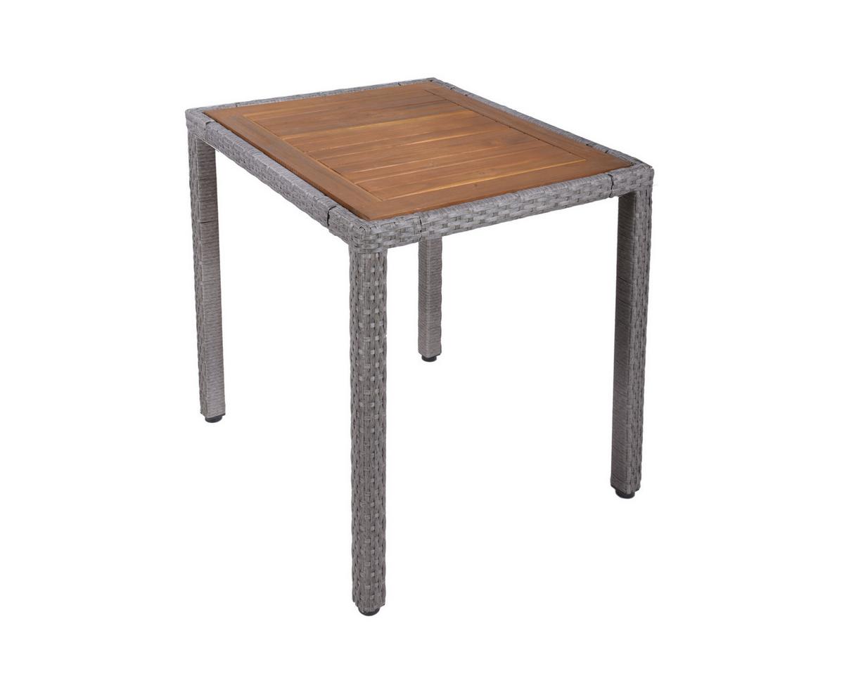 Balkonset Dakota - Hellbraun/Anthrazit, Basics, Holz/Kunststoff - Gardenson