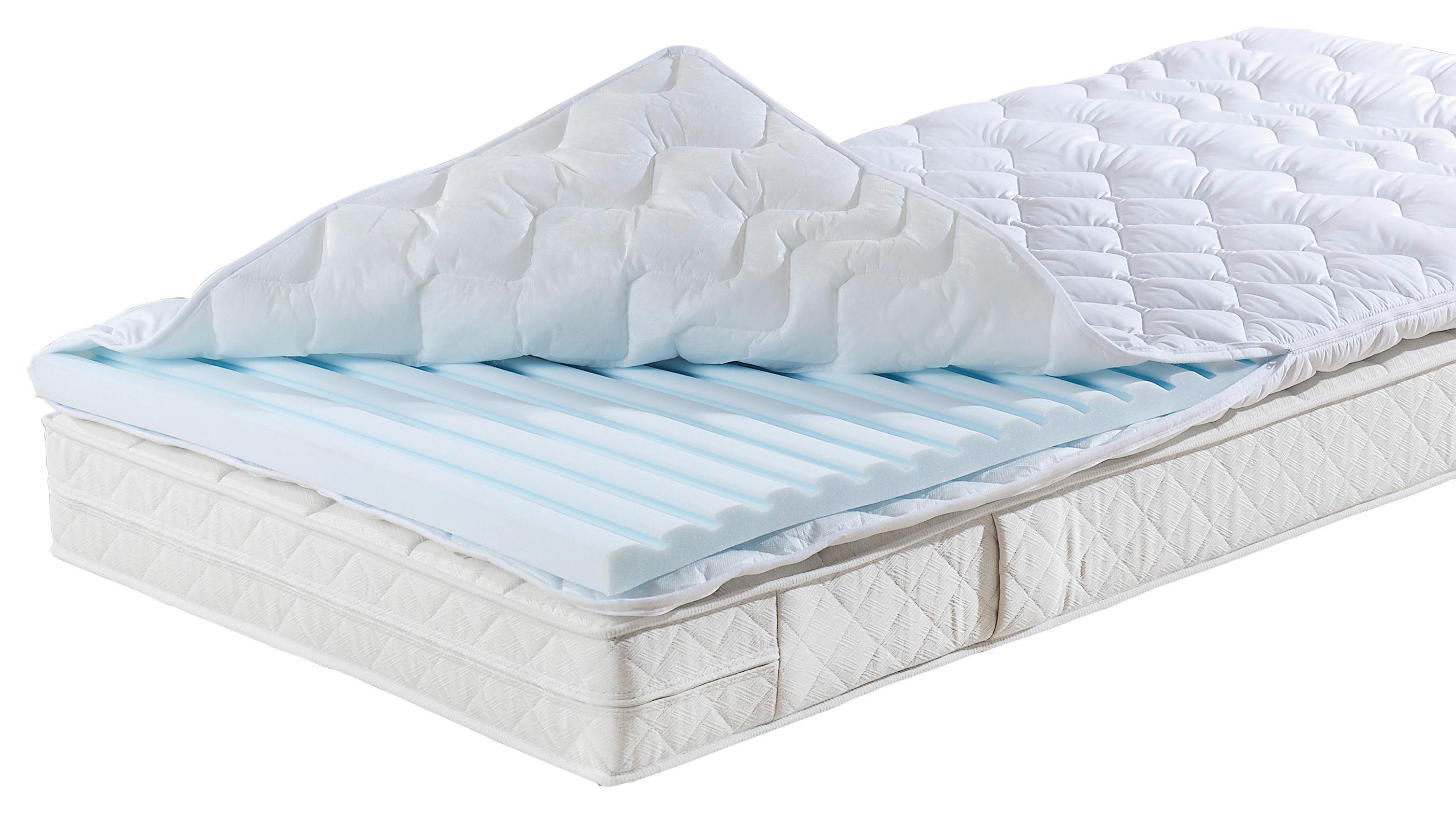 Topper Medisan Ergomed 120x 200 cm Polyurethanschaumkern - Weiß, Basics, Textil (120/200cm) - FAN