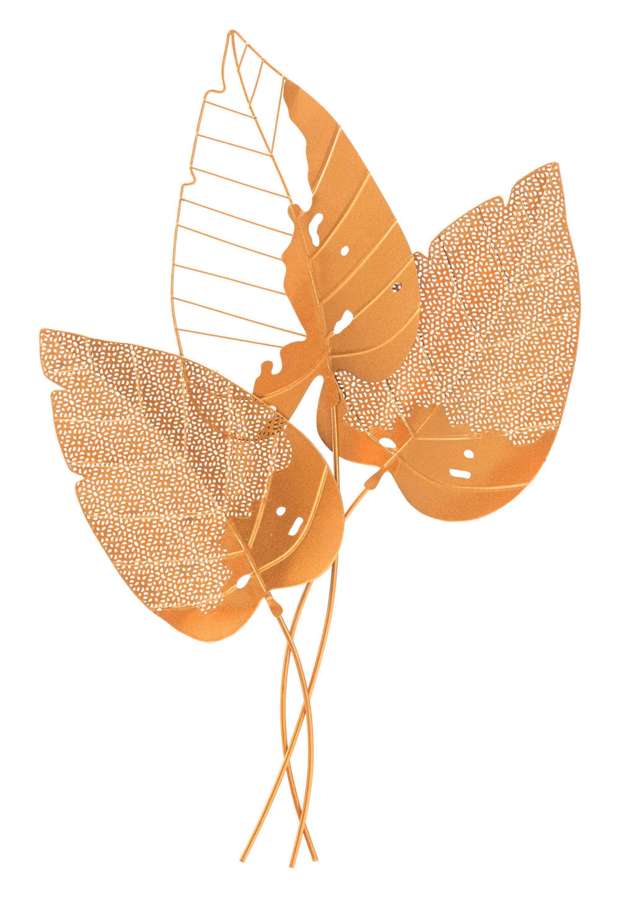 Wanddeko Autumn Leaf Goldfarben B: 53 cm - Basics, Metall (53/84.5/4cm)