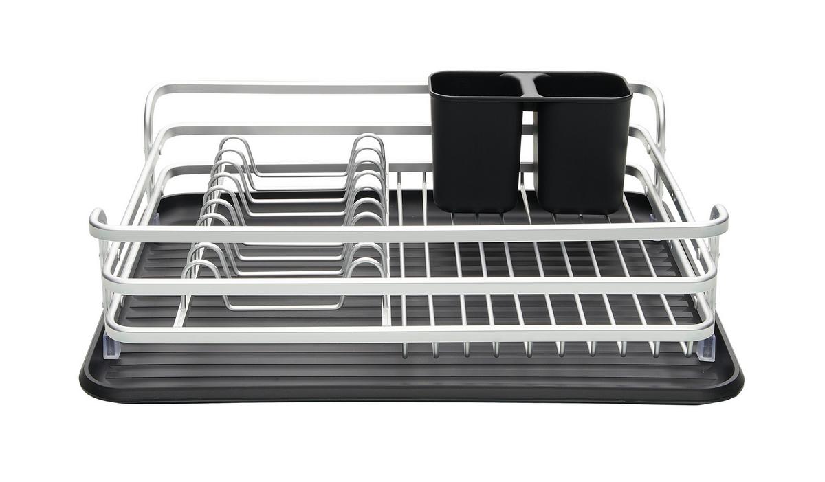 Odkapávač na nádobí Oscar - černá/barvy hliníku, kov/plast (43/12,5/38cm) - Mömax