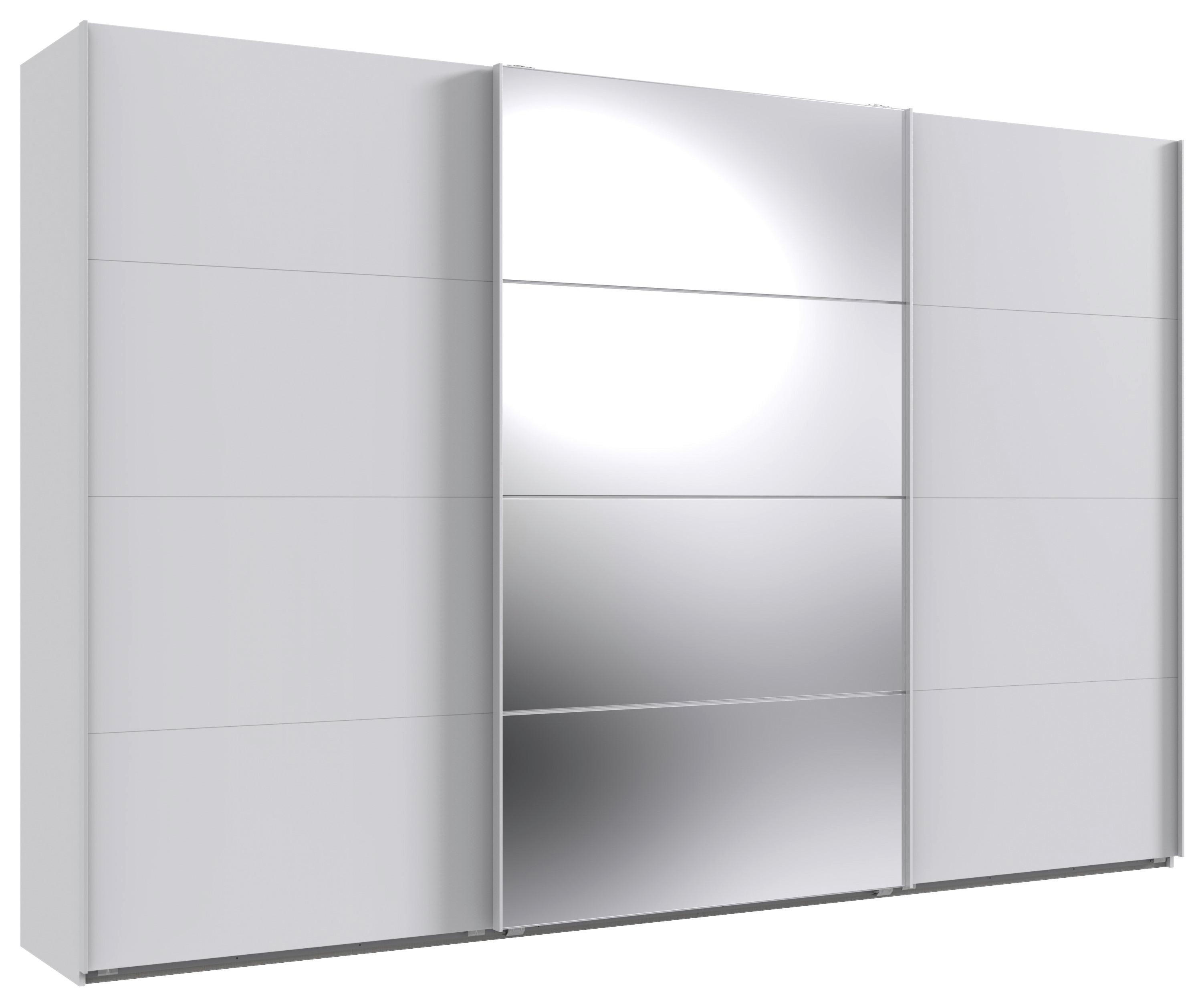 Schwebetürenschrank B: 360 Cm Norderstedt Weiß - Weiß, MODERN, Glas/Holzwerkstoff (360/236/64cm) - MID.YOU