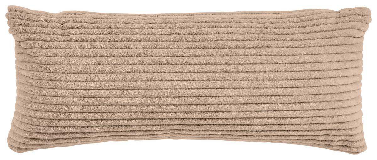 Ecksofa Pearl - Hellbraun/Schwarz, Design, Textil (303/196cm) - Livetastic