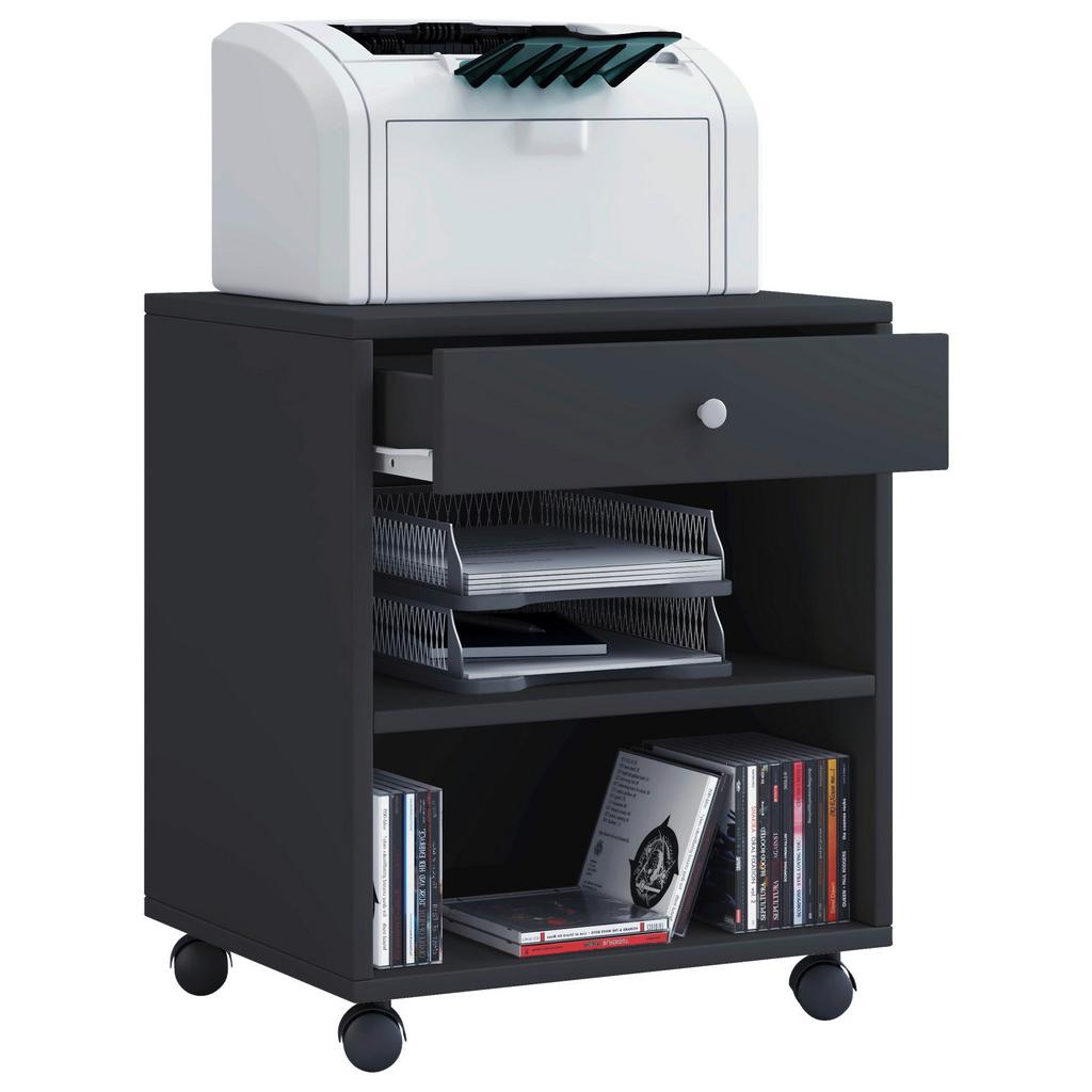 Rollcontainer Schwarz/Weiß Salda BHT: 45x54x38 cm