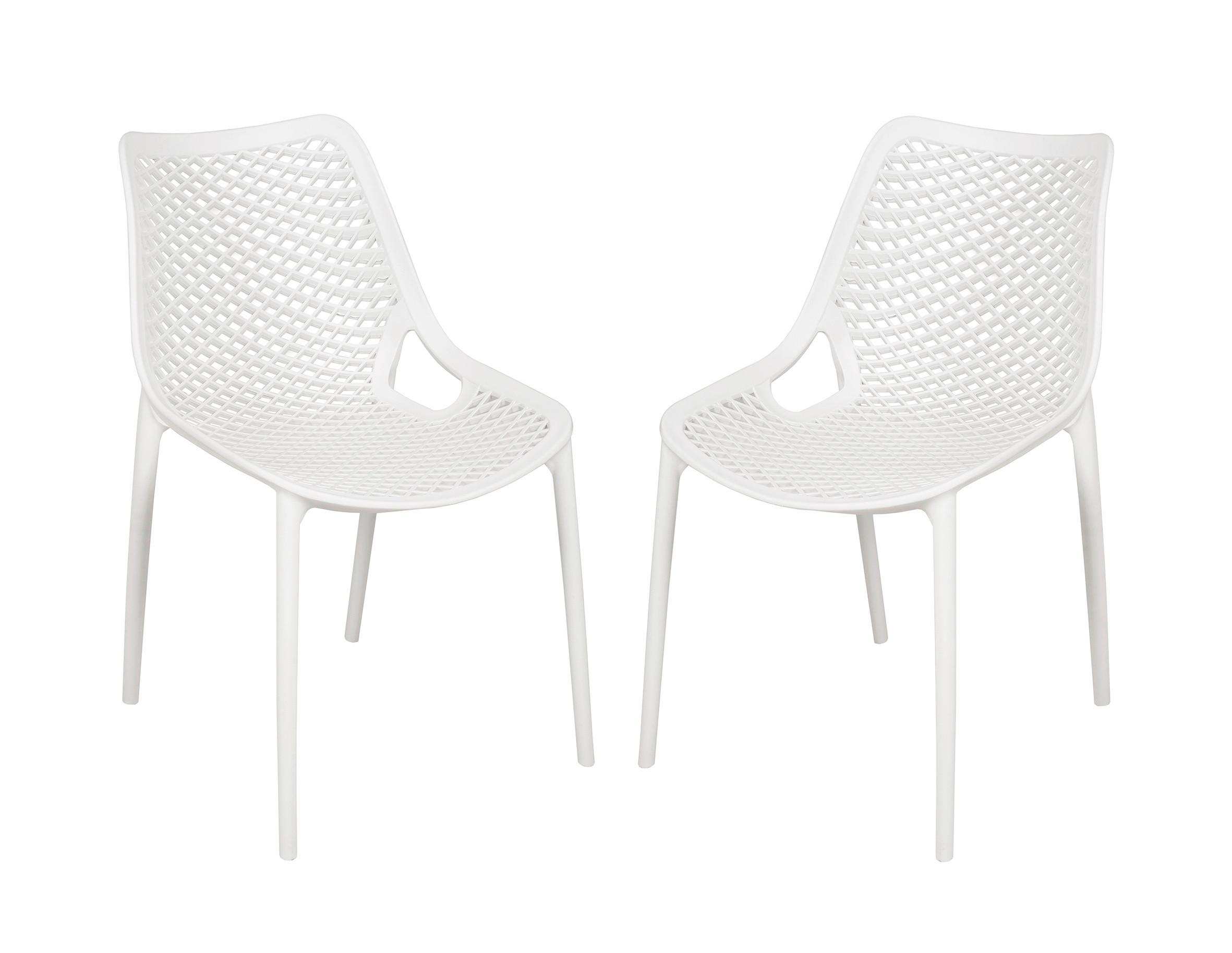 GARTENSTUHL-SET STUHL TEANA, WEIß, 2ER SET - Weiß, MODERN, Kunststoff (50/83/60cm) - Gardenson