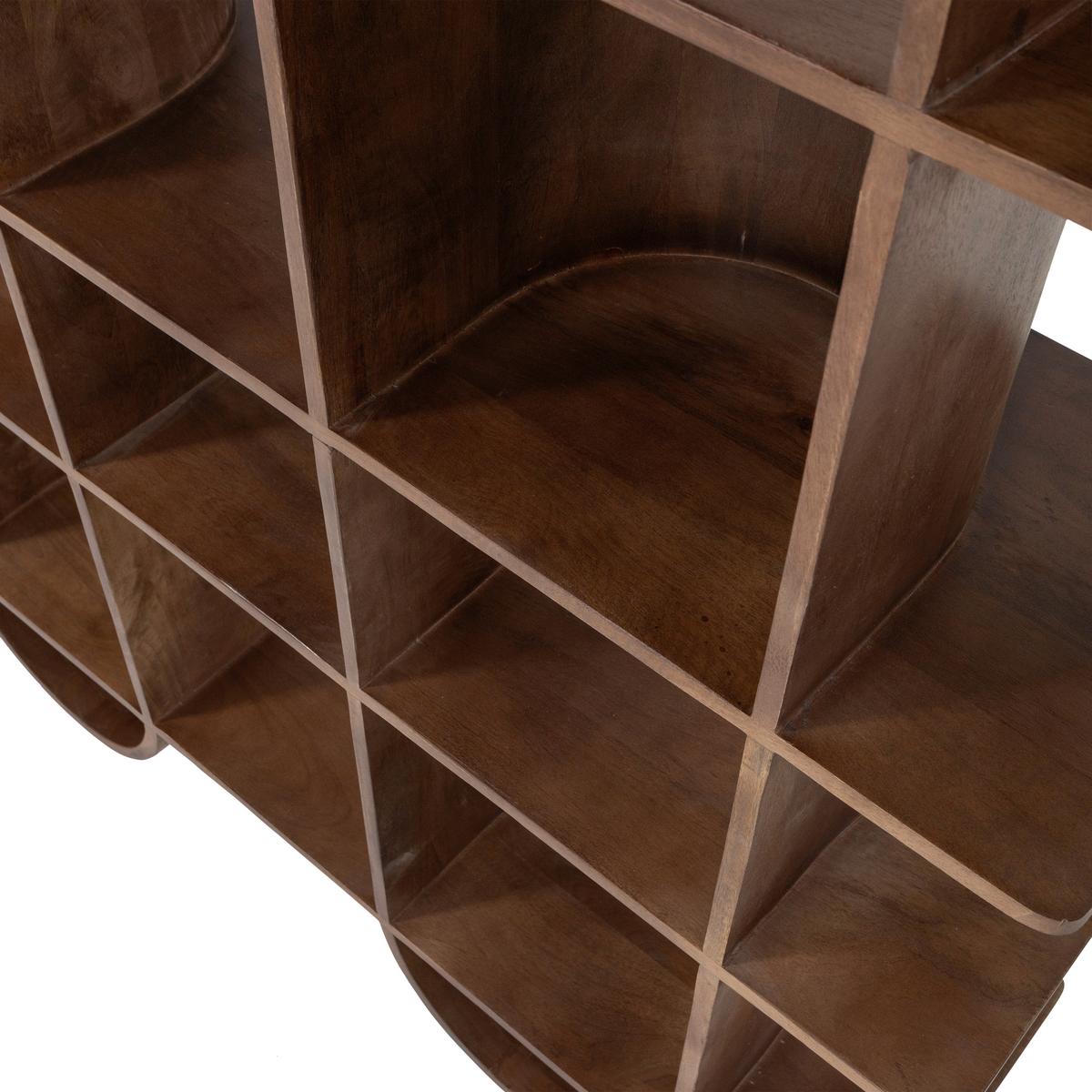 Regal Sinne Dunkelbraun B: 130 cm - Dunkelbraun, Design, Holz (130/180/35cm) - Livetastic