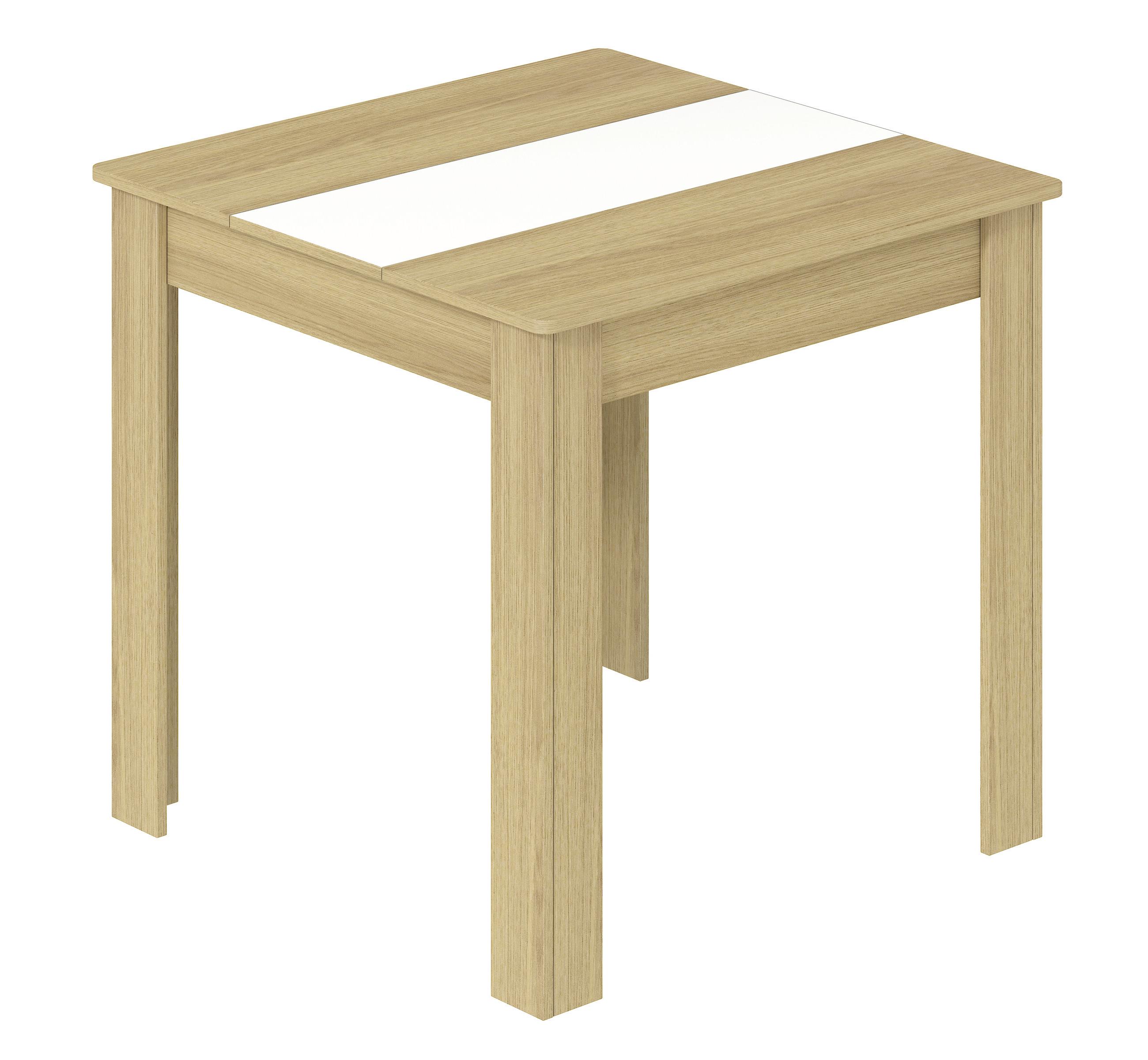 Esstisch Disalo Weiß/Honigeiche L: 80cm - Honigeiche/Weiß, MODERN, Holzwerkstoff (80/80/75cm) - MID.YOU