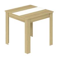 Esstisch Disalo Weiß/Honigeiche L: 80cm - Honigeiche/Weiß, MODERN, Holzwerkstoff (80/80/75cm) - MID.YOU