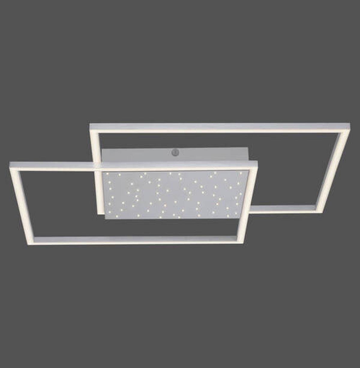 LED-Deckenleuchte YUKi L: 67 cm mit Sternenhimmel - Grau, Design, Metall (67/67/5cm) - Paul Neuhaus
