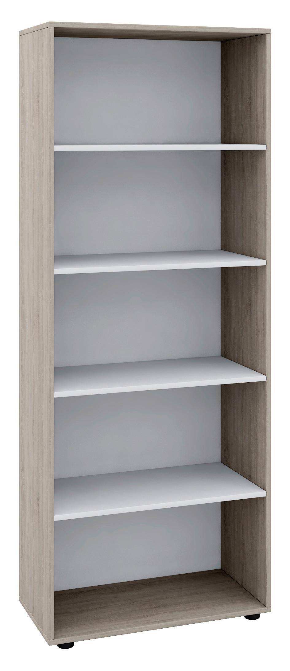Mehrzweckschrank Vandol Sonoma Eiche Dekor B: 70 cm - Schwarz/Sonoma Eiche, Design, Holzwerkstoff (70/178/37cm) - MID.YOU