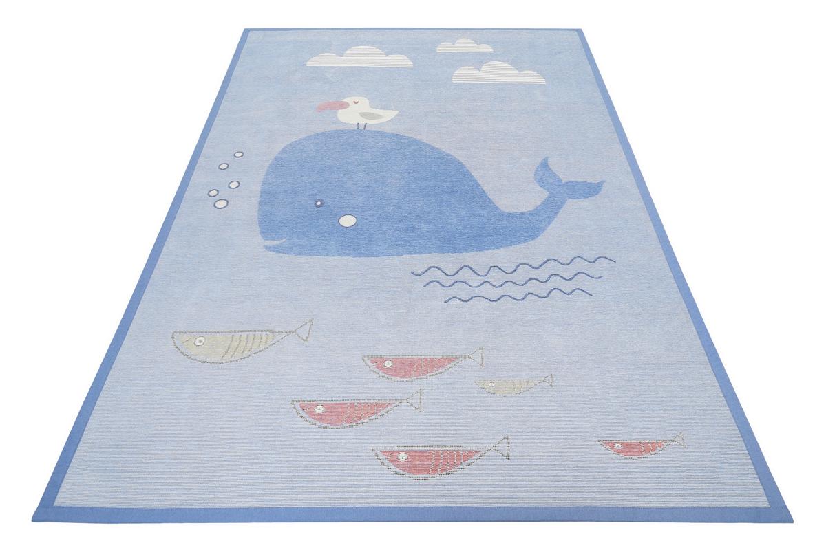 Kinderteppich Blau, Bxl: Ca. 160x230 Cm - Blau/Pastellblau, Trend, Textil (160/230cm) - Esprit