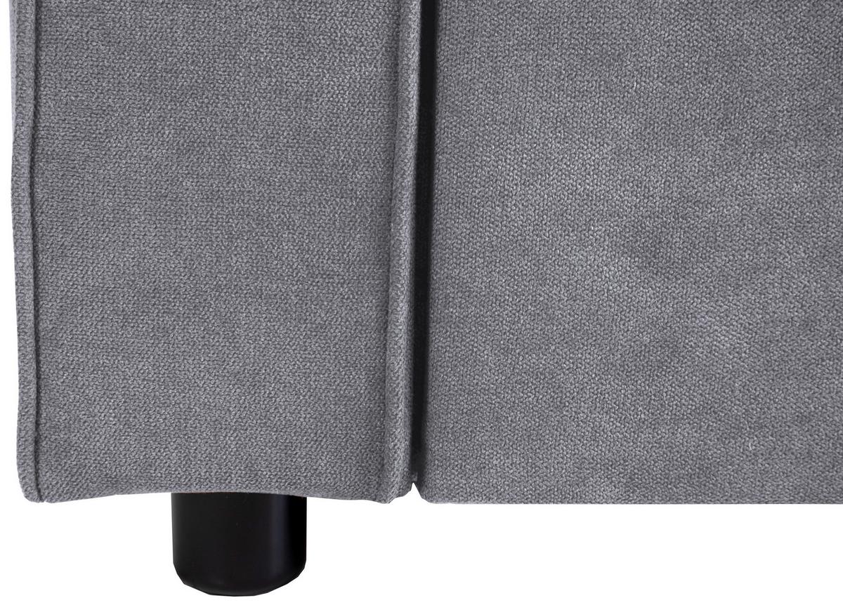 Třímístná pohovka HAZE, šedá - šedá, Trend, textil (162/90/89cm)