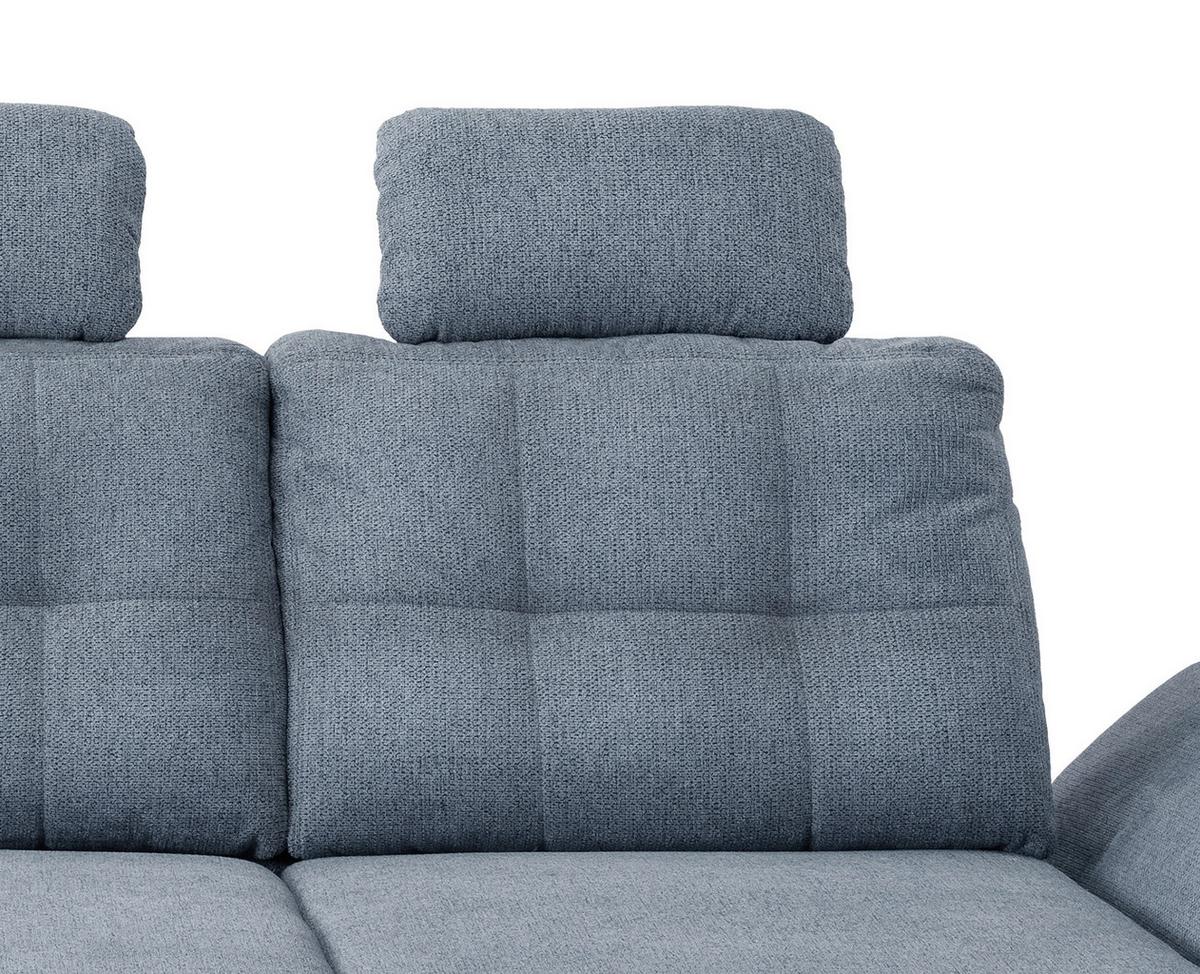 Ecksofa Brizzini Hellblau S: 176/250-280 cm - Blau/Schwarz, MODERN, Holz/Textil (176/250-280cm) - Livetastic