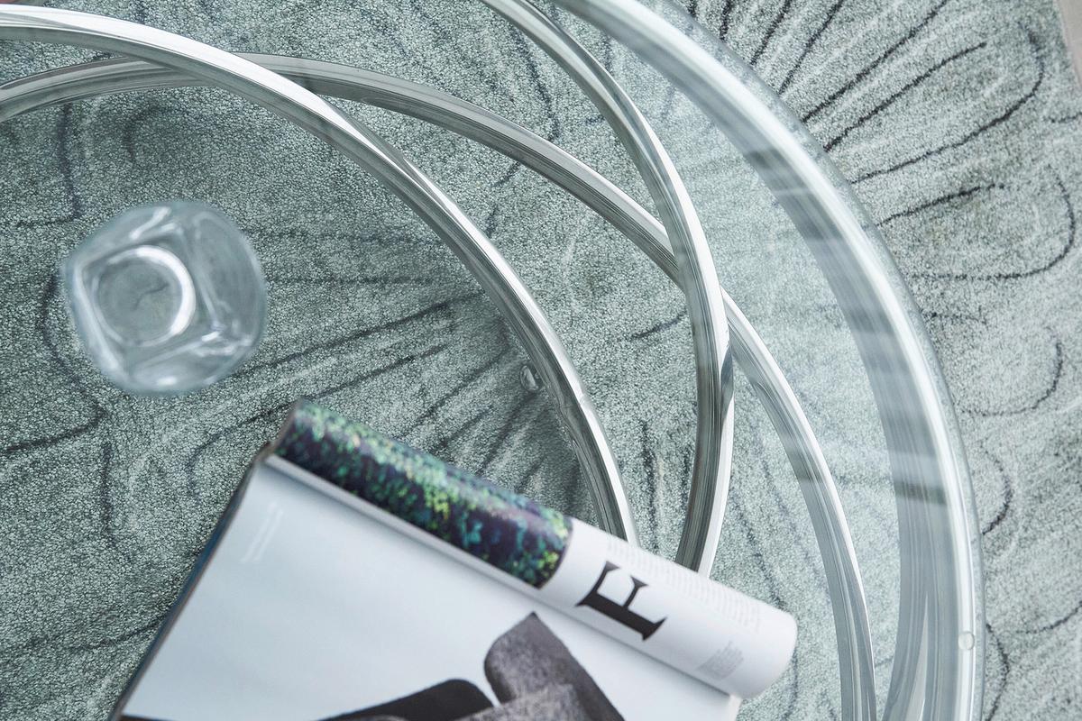 Couchtisch Silberfarben L: 80 cm - Klar/Silberfarben, Design, Glas/Metall (80/80/42cm) - Livetastic