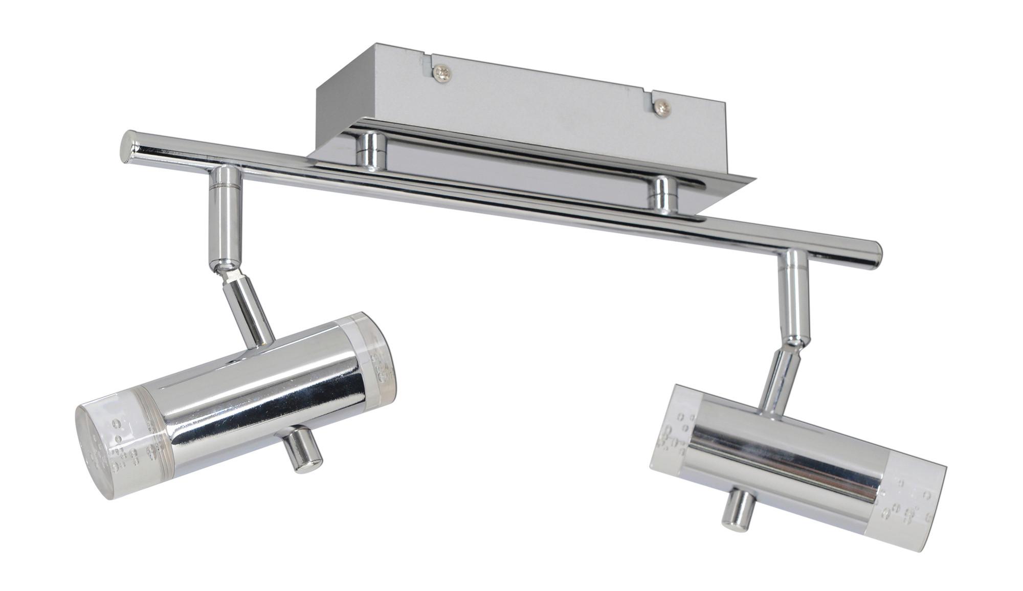 Strahler Garda 2-Flammig L: 34 cm - Klar/Chromfarben, Basics, Kunststoff/Metall (34cm) - Näve