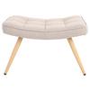 Hocker Uta Webstoff/metall Beige Sitz Gepolstert H: 39 Cm - Eichefarben/Beige, MODERN, Holzwerkstoff/Textil (60/39/41cm) - MID.YOU