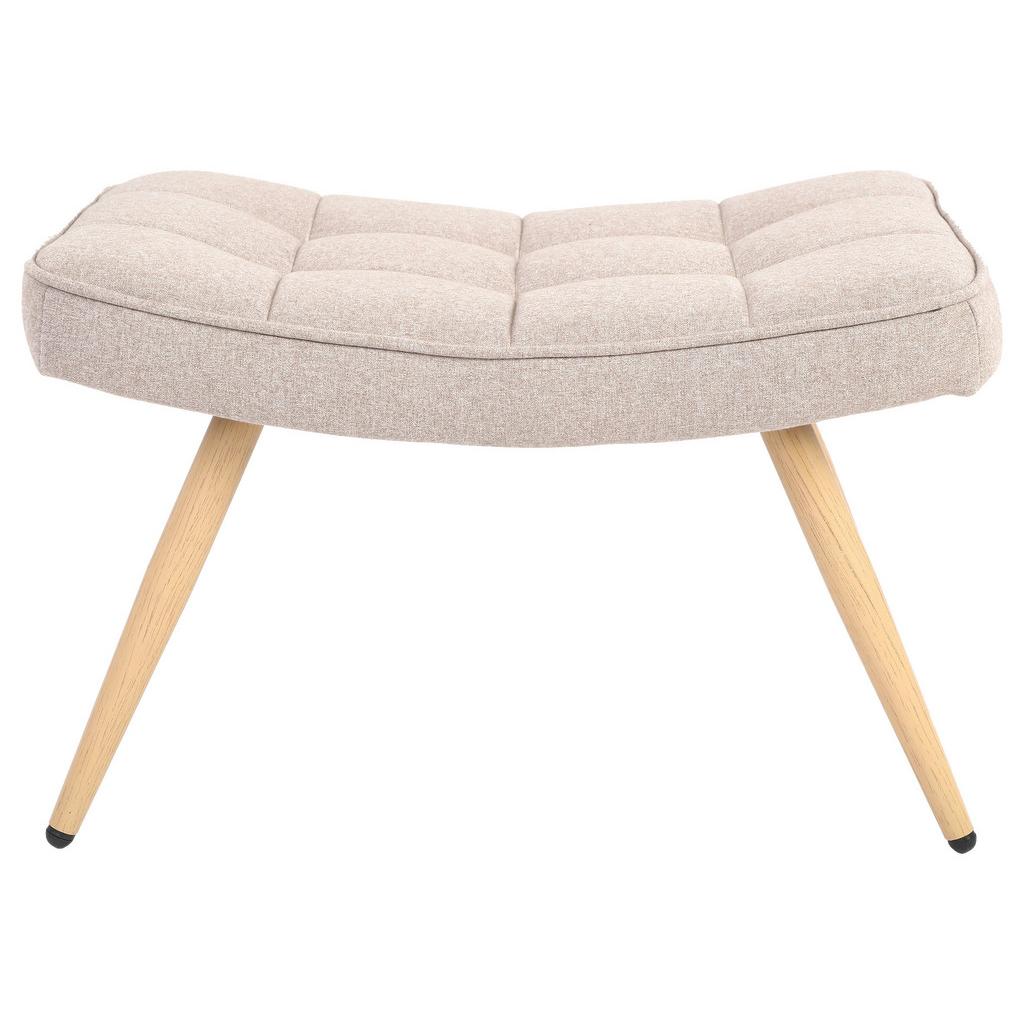 Hocker Uta Webstoff/metall Beige Sitz Gepolstert H: 39 Cm