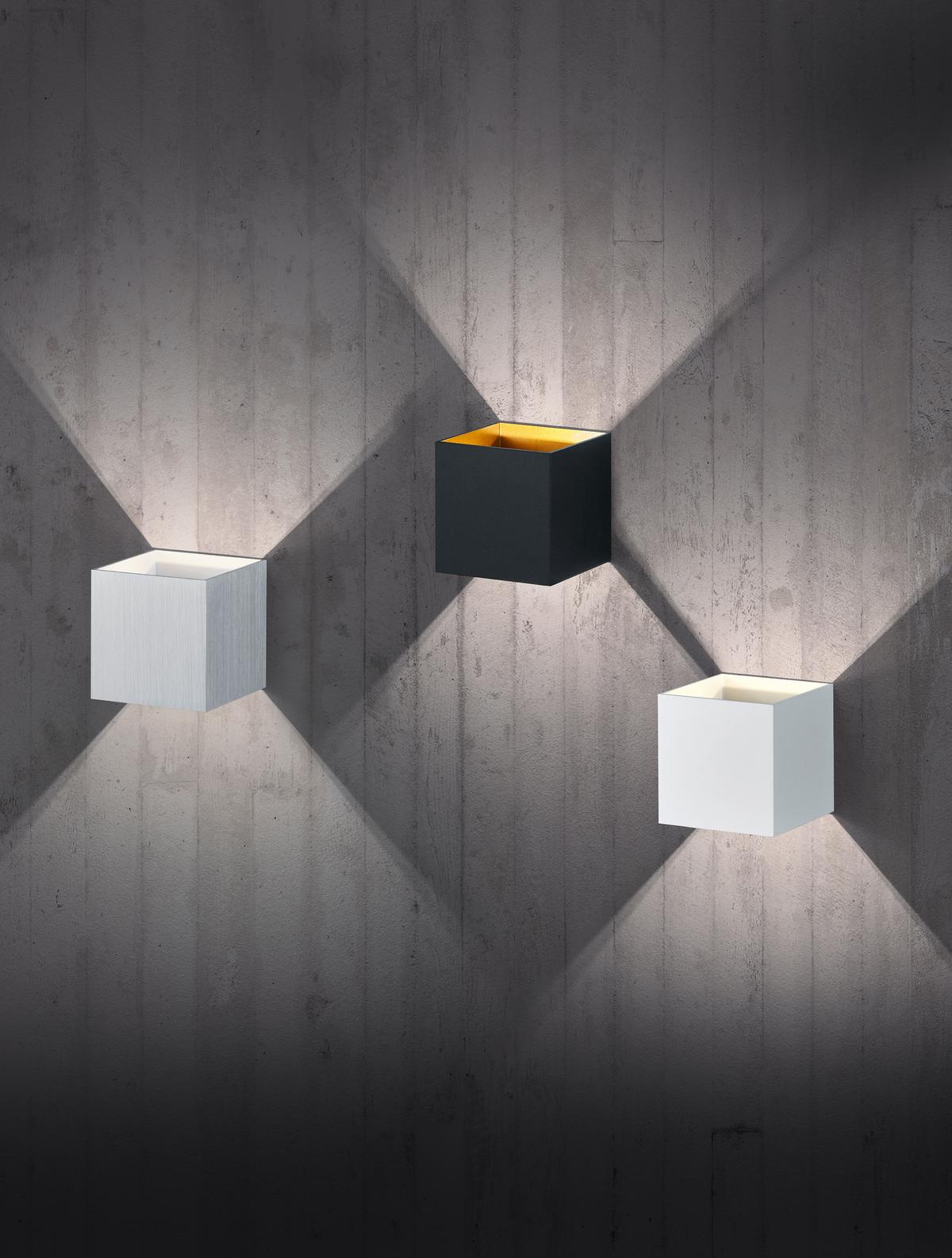 Led-wandleuchte 223310132 Louis - Goldfarben/Schwarz, Basics, Metall (10/10/10cm) - Trio Leuchten