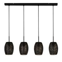 Hängeleuchte 19231-4bgo Laser - Goldfarben/Schwarz, Design, Metall (90/120/15cm)