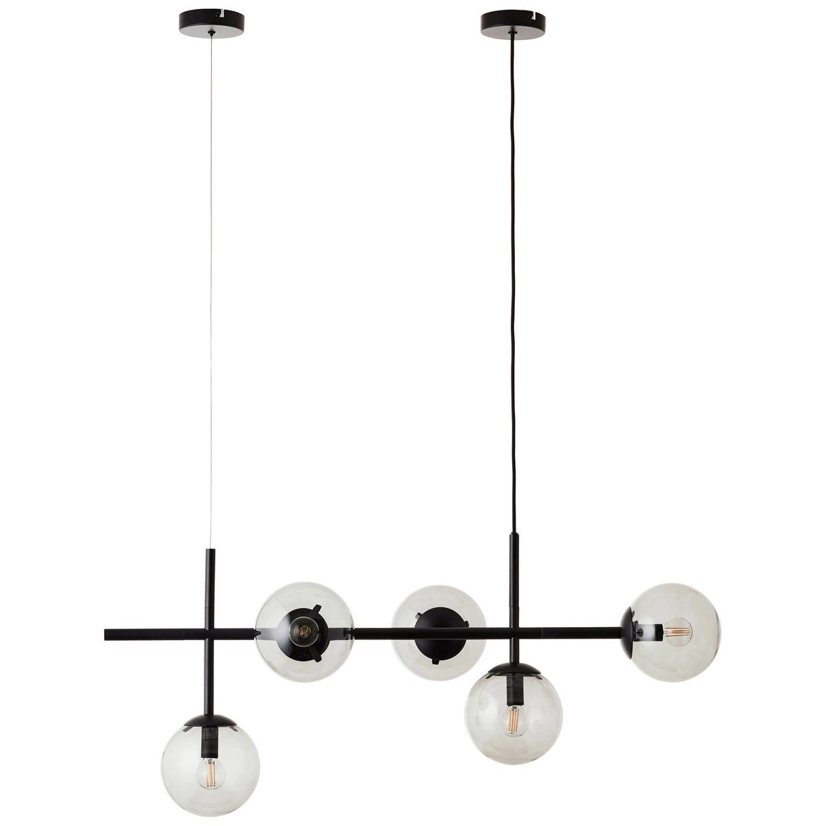 Hängeleuchte 99220/93 Ariol - Schwarz/Grau, Design, Glas/Metall (93,3/34,5/147,5cm) - Brilliant