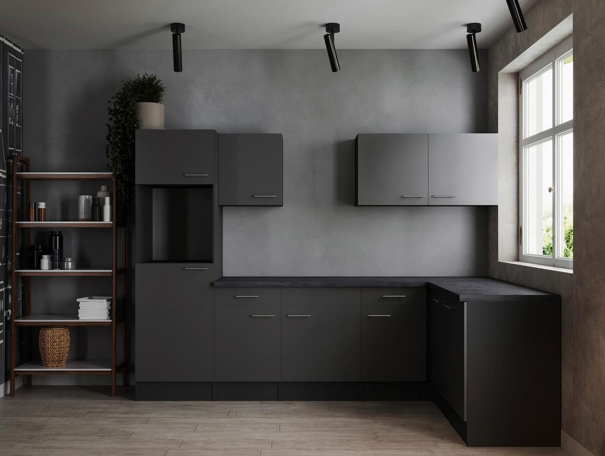 Eckküche Oliver Grau S: 280x172 Cm - Grau, Design, Holzwerkstoff (280/172cm) - Respekta