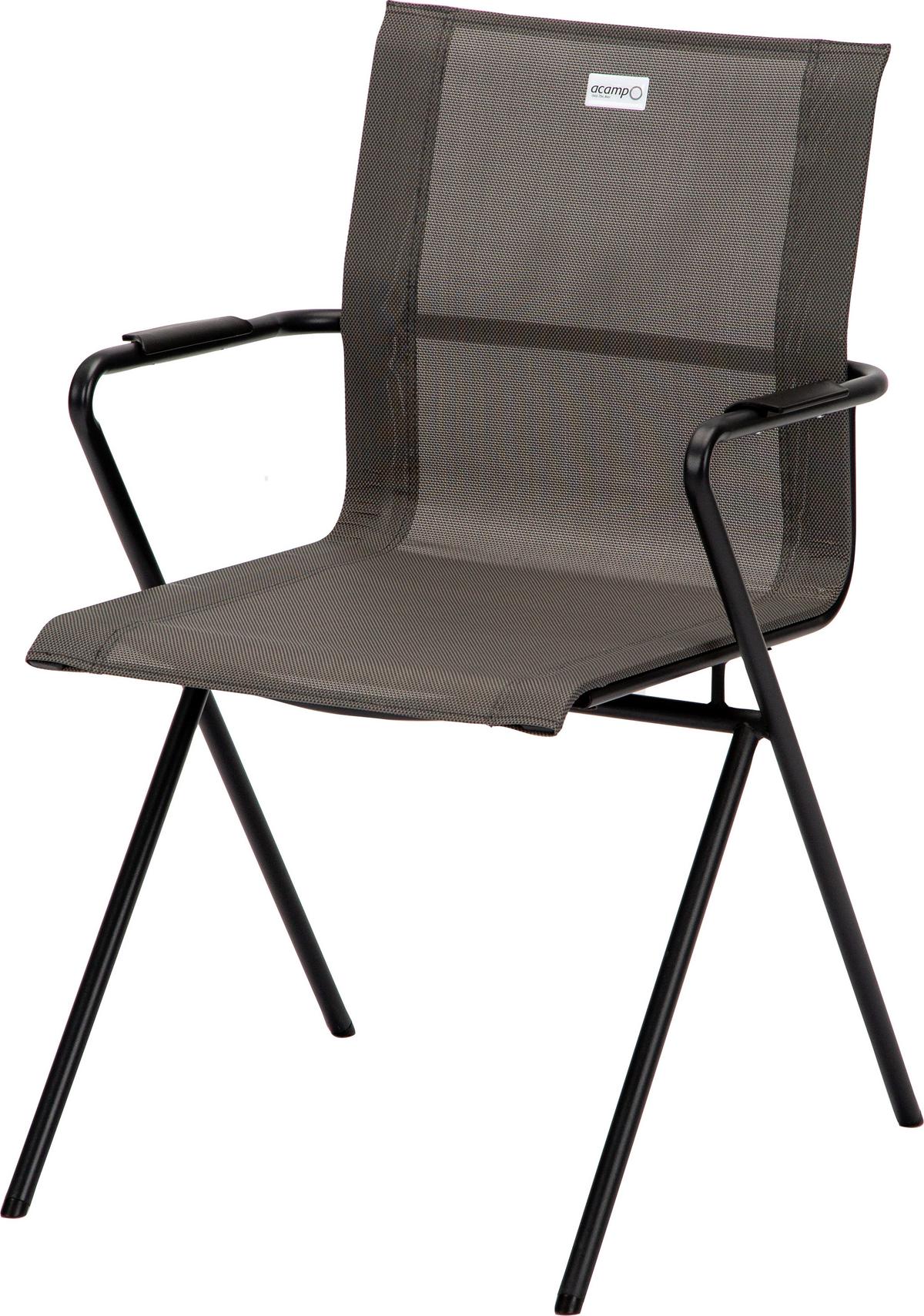 Gartengarnitur 5-Tlg. Alpha Metall/Kunststoff/Glas - Taupe/Anthrazit, Basics, Glas/Kunststoff - Acamp