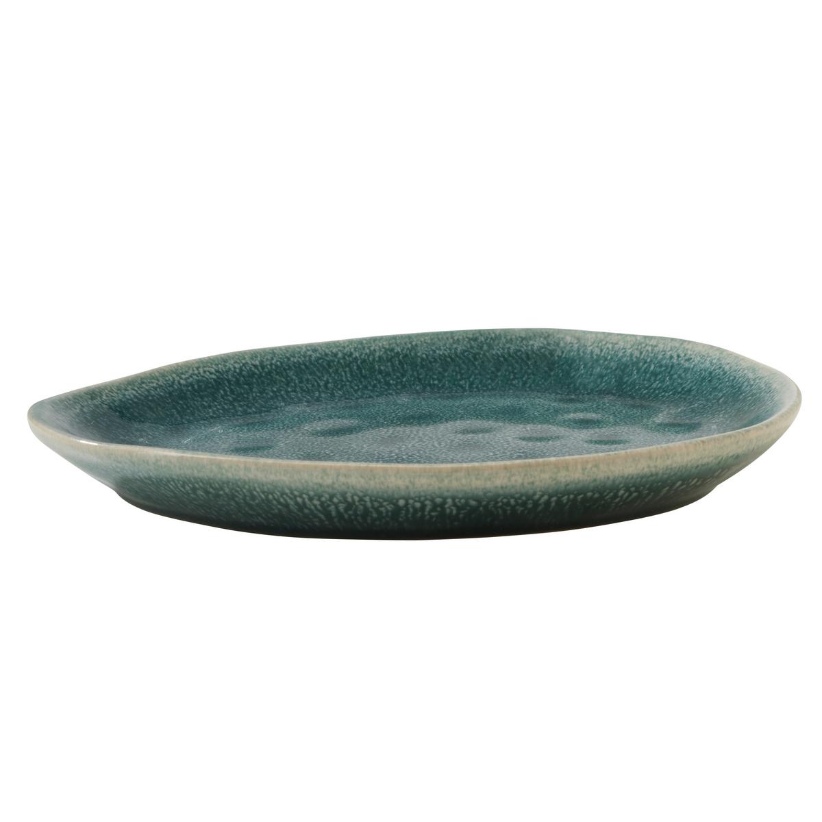 Dezertní talířek SINDRI - modrá, Moderní, keramika (22/18/2cm)
